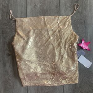 Orchid haze spaghetti strap shirt very shiny